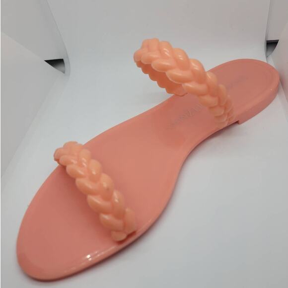 Stuart Weitzman Braida Sawyer Jelly Sandal in Apricot - Picture 9 of 14